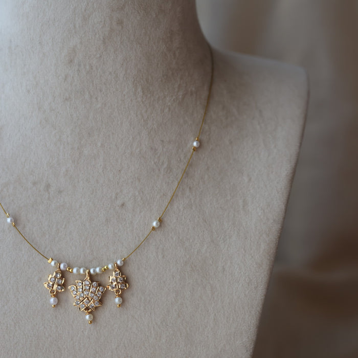 Heritage gold plated invisible necklace IN1014