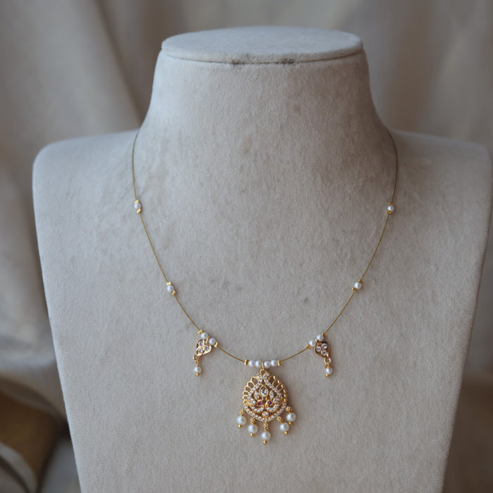 Heritage gold plated invisible necklace IN1216