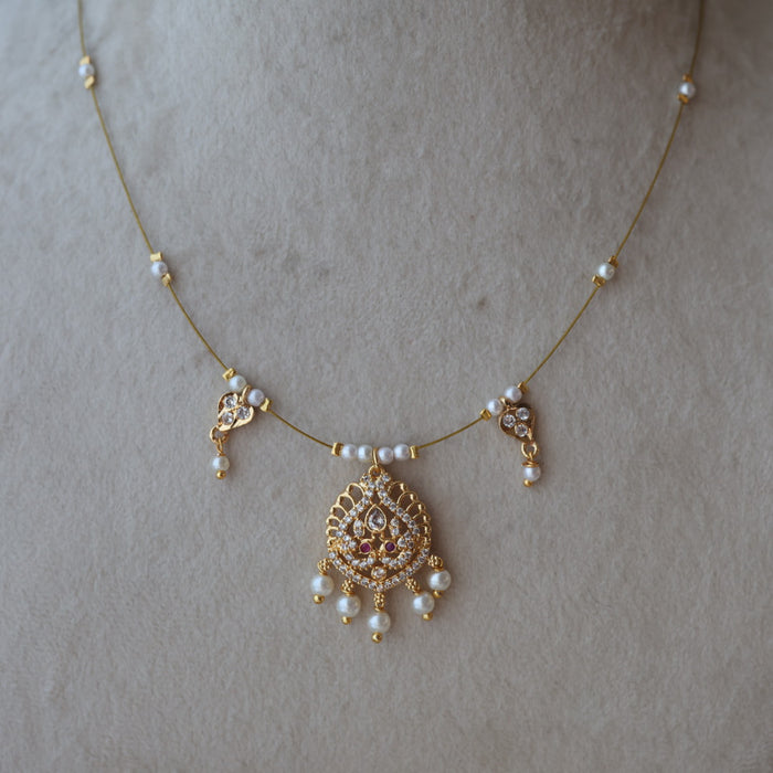 Heritage gold plated invisible necklace IN1216