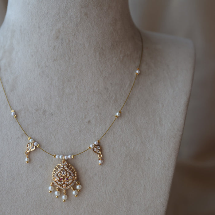 Heritage gold plated invisible necklace IN1216