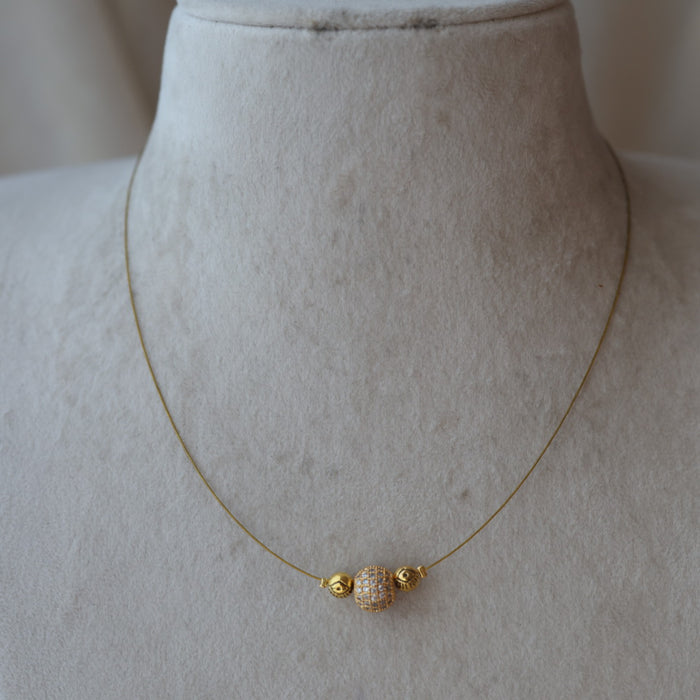 Heritage gold plated invisible necklace IN10112