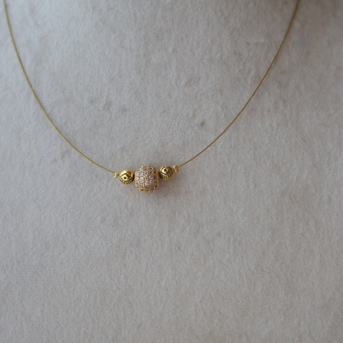 Heritage gold plated invisible necklace IN10112