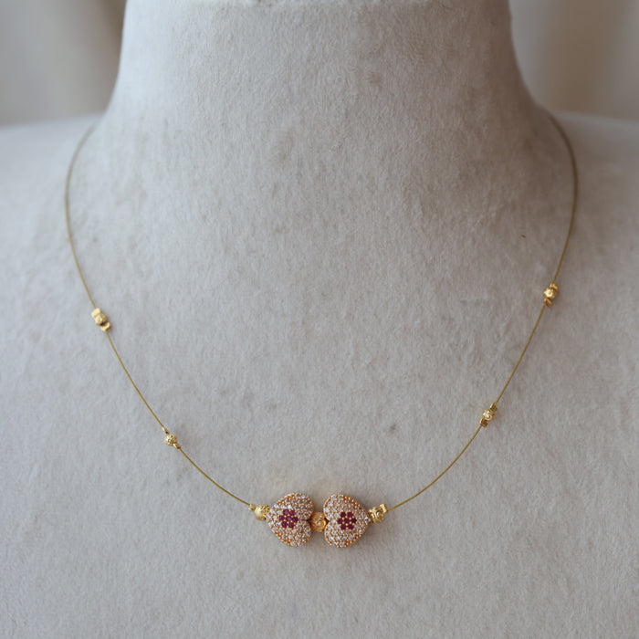 Heritage gold plated invisible necklace IN1289
