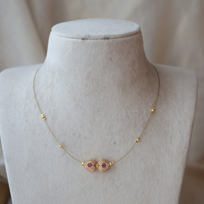 Heritage gold plated invisible necklace IN1289