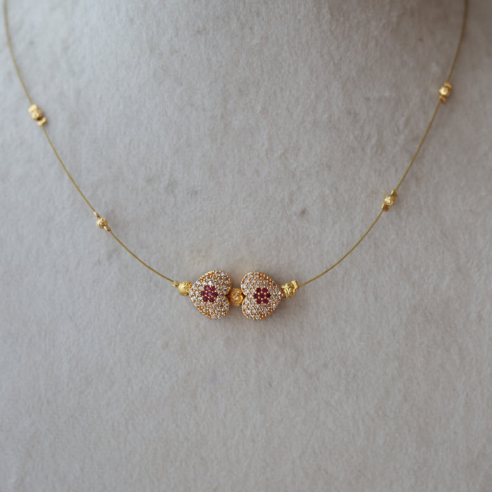 Heritage gold plated invisible necklace IN1289