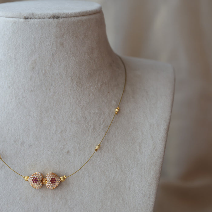 Heritage gold plated invisible necklace IN1289