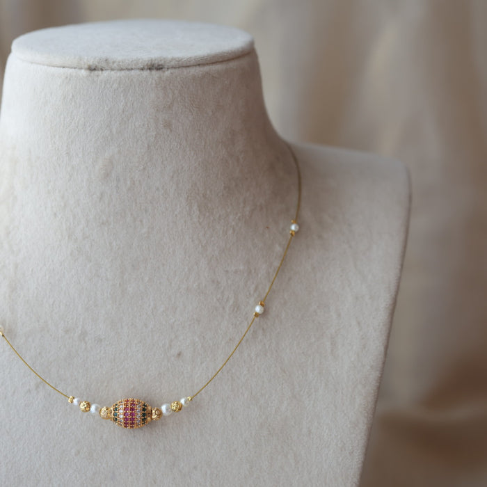 Heritage gold plated invisible necklace IN10109