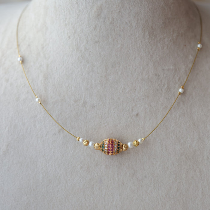 Heritage gold plated invisible necklace IN10109