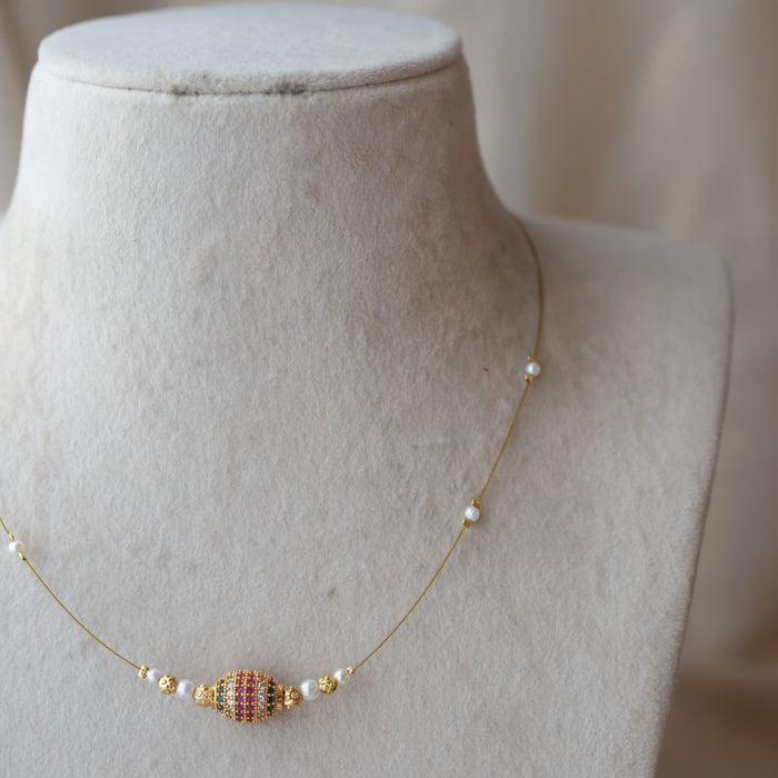 Heritage gold plated invisible necklace IN10109