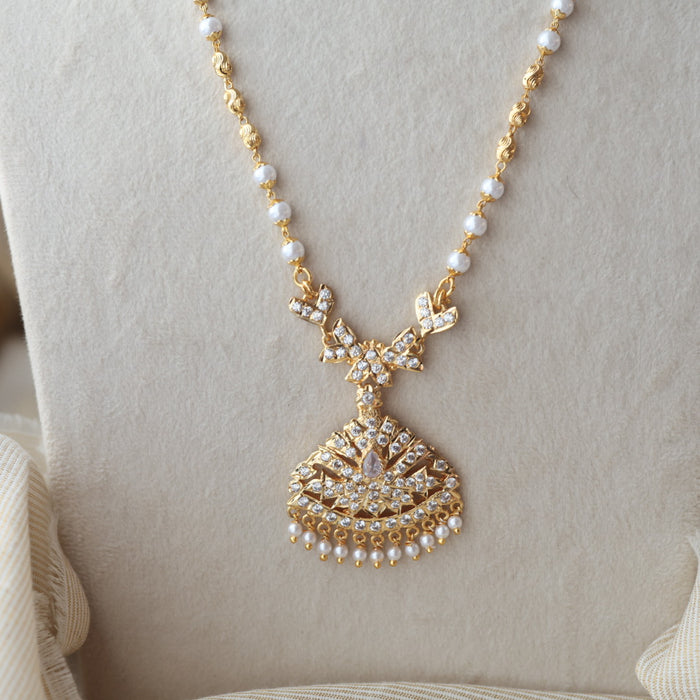 Heritage gold plated padakam long necklace HP1101
