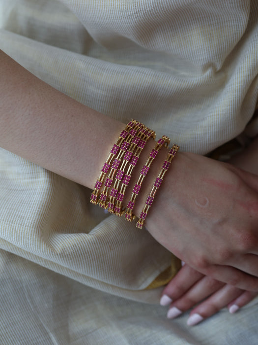 Heritage gold plated pearl bangle (1 set  of 2 bangles) HB6112