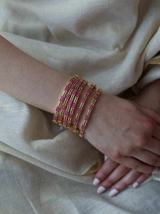 Heritage gold plated pearl bangle (1 set  of 2 bangles) HB6112