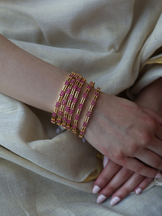Heritage gold plated pearl bangle (1 set  of 2 bangles) HB6112