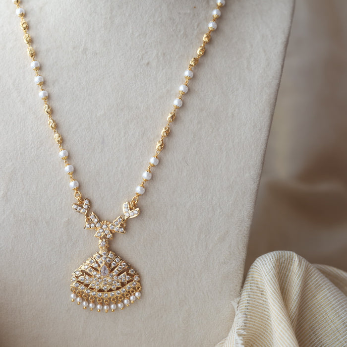 Heritage gold plated padakam long necklace HP1101