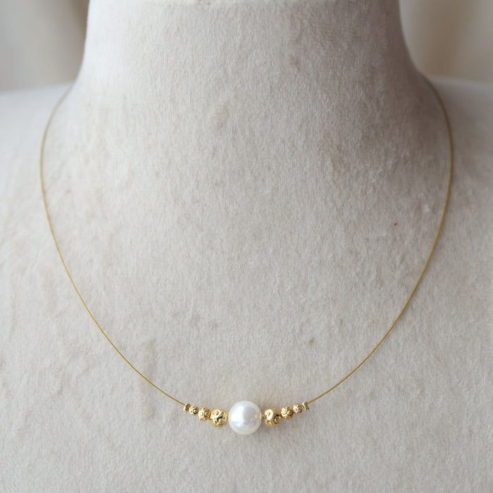 Heritage gold plated invisible necklace IN189