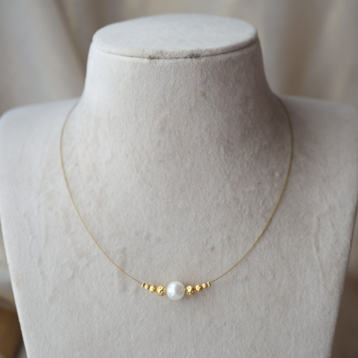 Heritage gold plated invisible necklace IN189