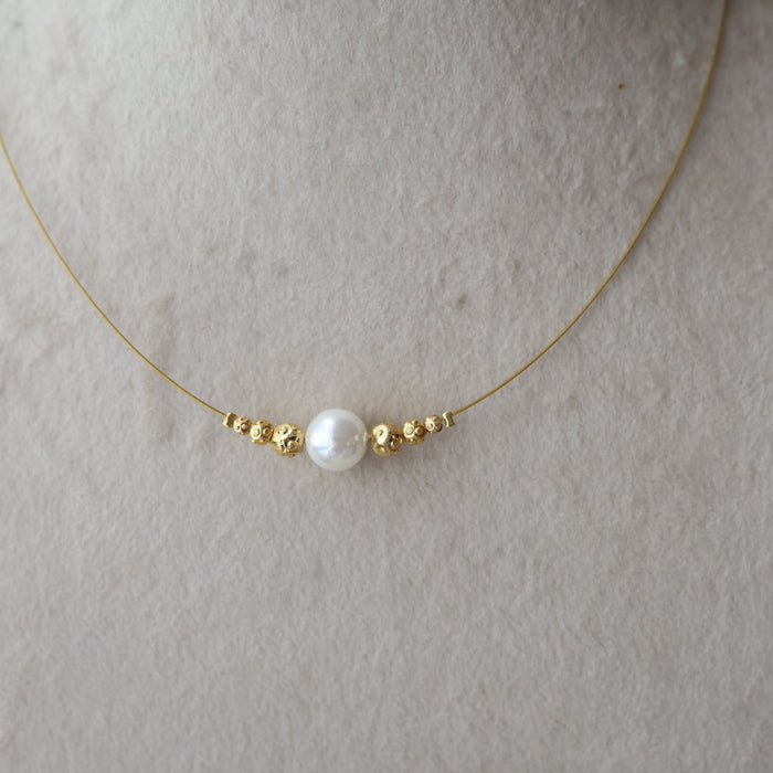 Heritage gold plated invisible necklace IN189
