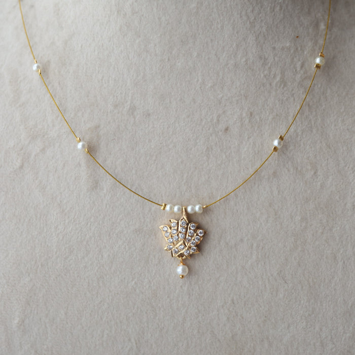 Heritage gold plated invisible necklace IN341