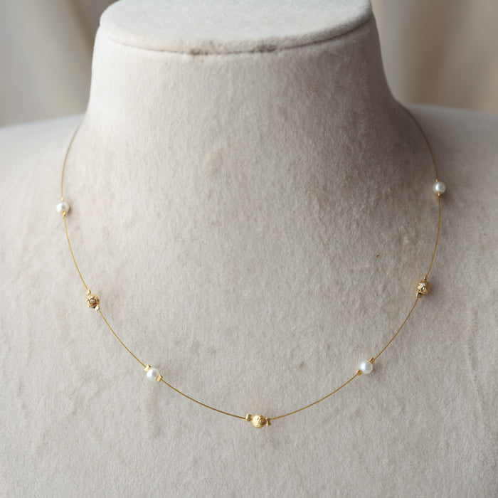 Heritage gold plated invisible necklace IN1091