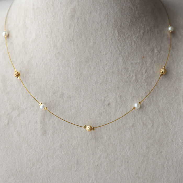 Heritage gold plated invisible necklace IN1091