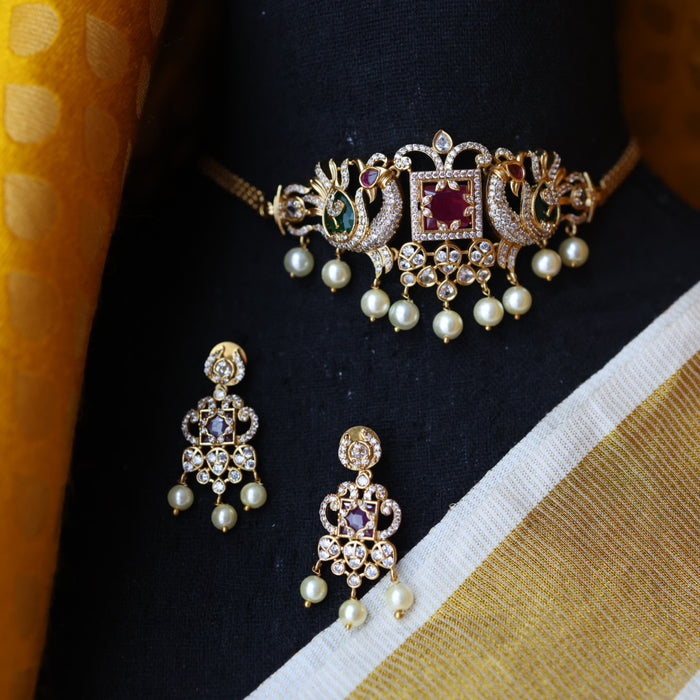 Antique choker necklace with earrings CCB1345