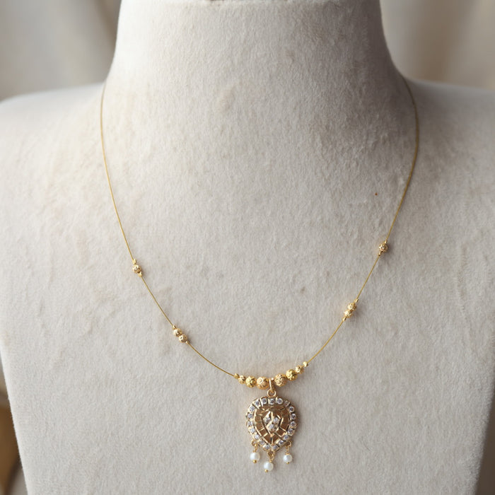 Heritage gold plated invisible necklace IN1132