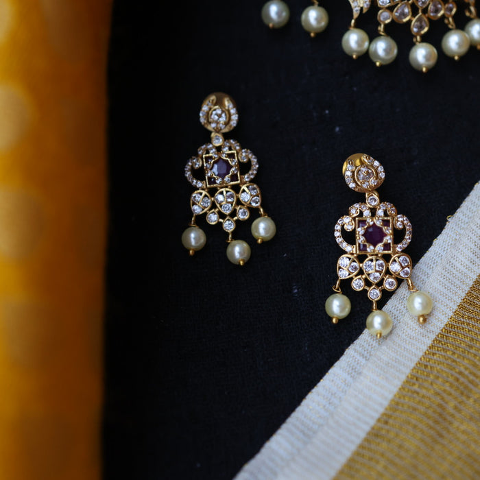 Antique choker necklace with earrings CCB1345