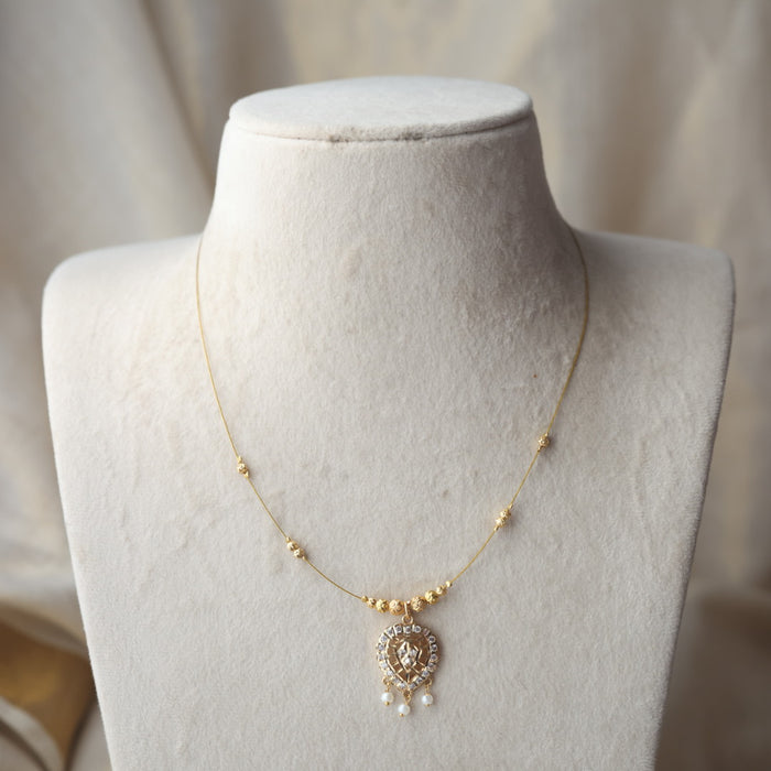 Heritage gold plated invisible necklace IN1132