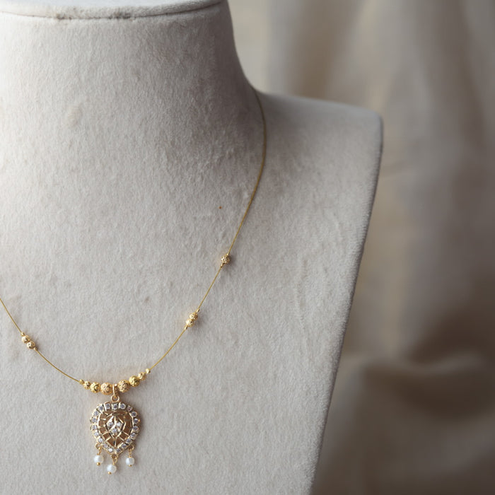 Heritage gold plated invisible necklace IN1132