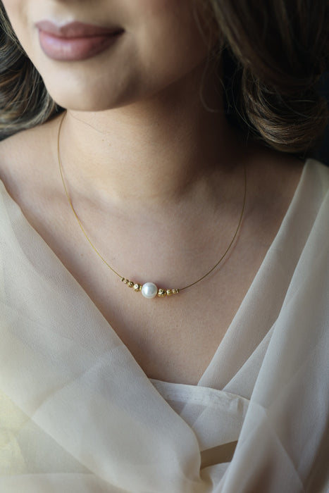 Heritage gold plated invisible necklace IN189
