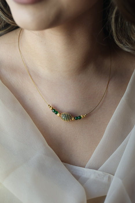 Heritage gold plated invisible necklace IN1200