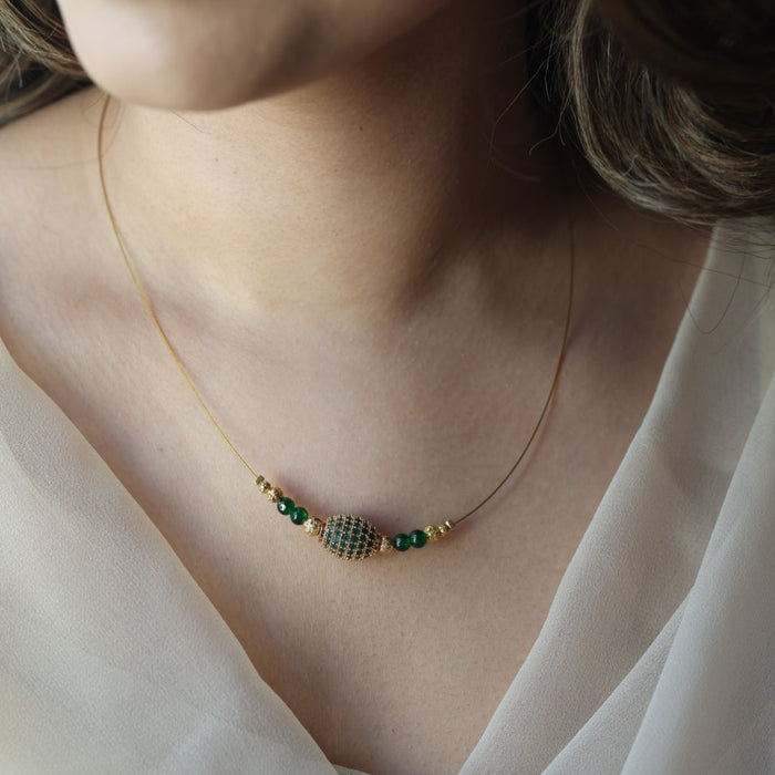 Heritage gold plated invisible necklace IN1200