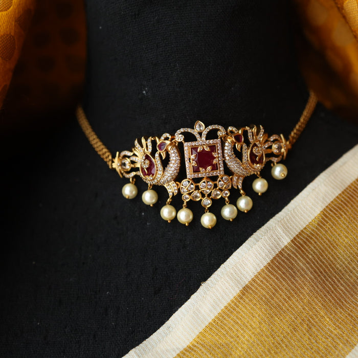 Antique choker necklace with earrings CCB13111