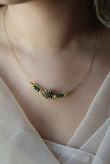 Heritage gold plated invisible necklace IN1200