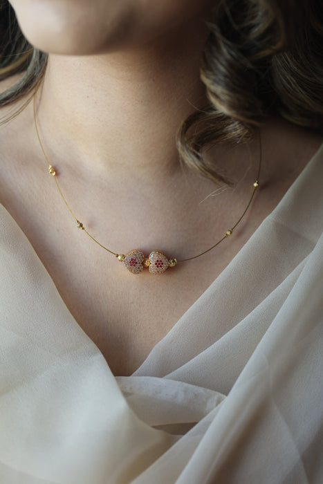 Heritage gold plated invisible necklace IN1289