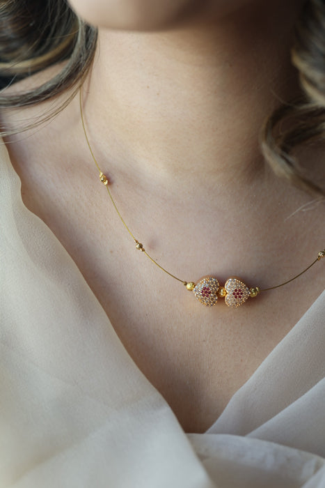 Heritage gold plated invisible necklace IN1289