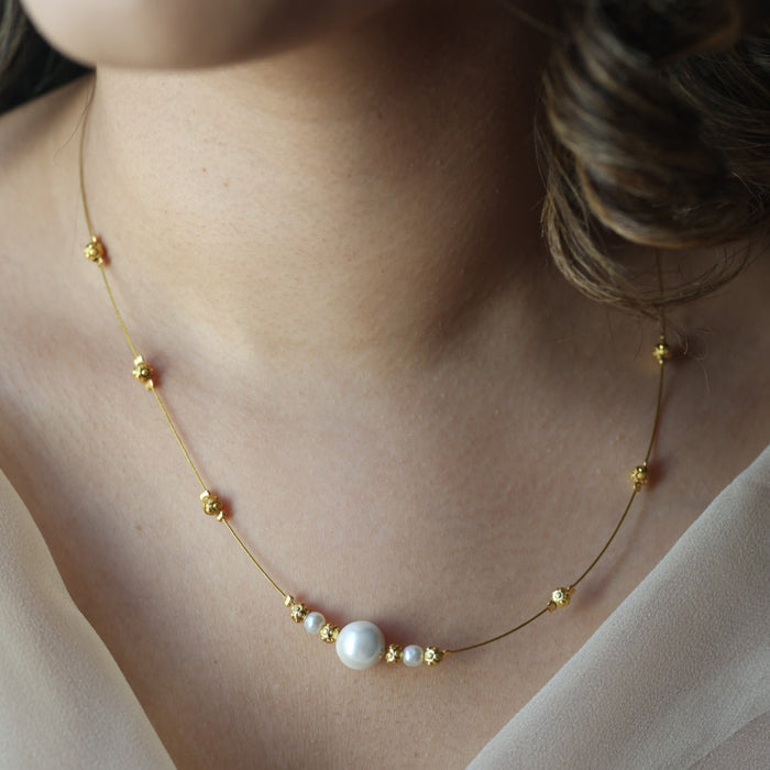 Heritage gold plated invisible necklace IN1013
