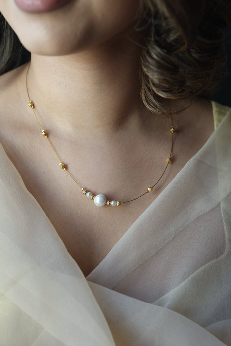 Heritage gold plated invisible necklace IN1013