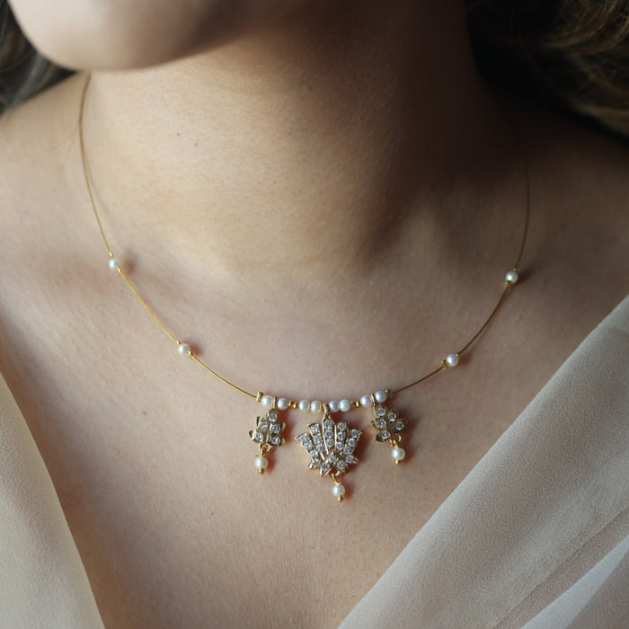 Heritage gold plated invisible necklace IN1014