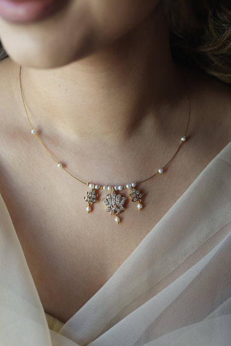 Heritage gold plated invisible necklace IN1014