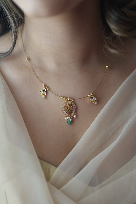 Heritage gold plated invisible necklace IN1012