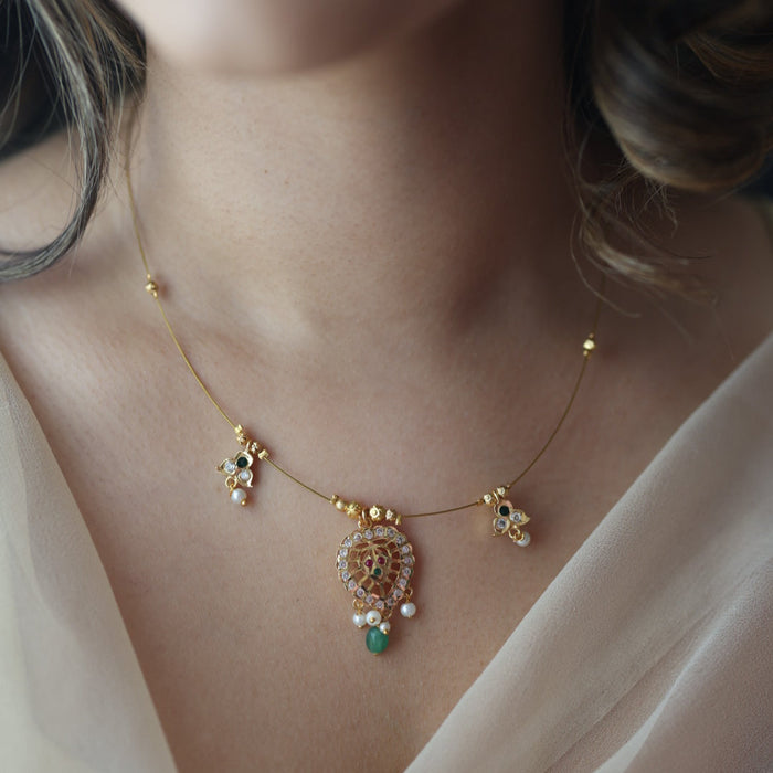Heritage gold plated invisible necklace IN1012