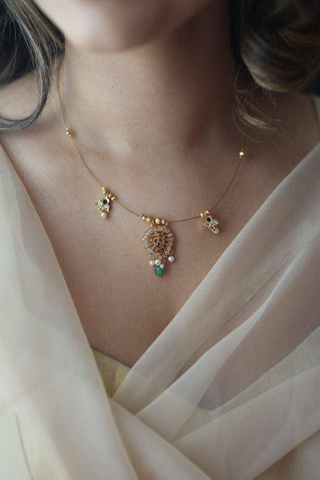 Heritage gold plated invisible necklace IN1012