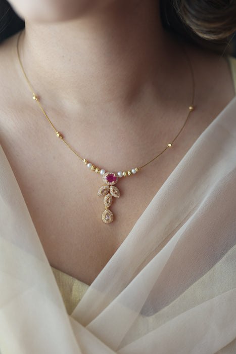 Heritage gold plated invisible necklace IN1011