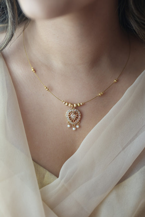 Heritage gold plated invisible necklace IN1132