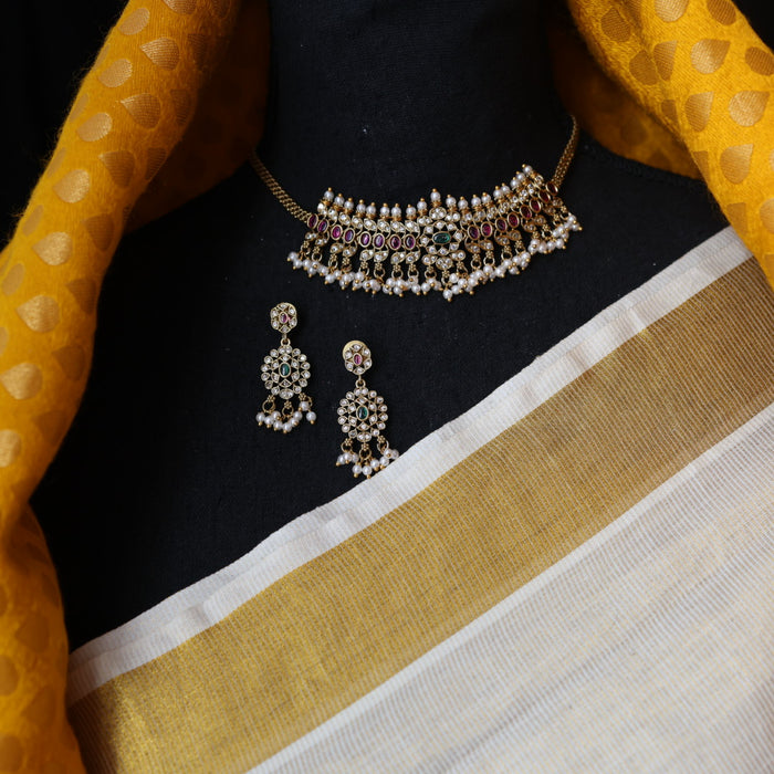 Antique choker necklace and earrings CCB1747
