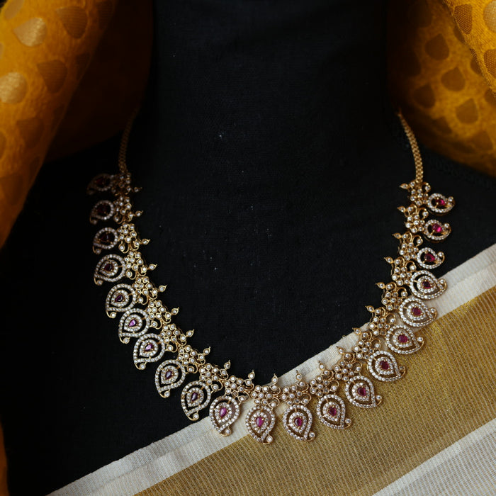 Antique mango short necklace with earrings S1B1681
