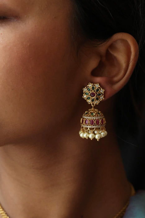 Antique choker necklace and earrings CCB174899