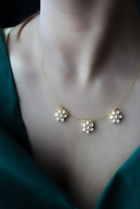 Antique invisible short necklace IN10013