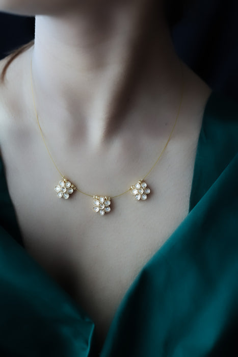 Antique invisible short necklace IN10013